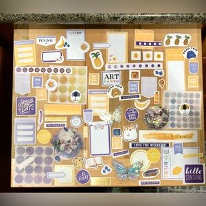 180 Planner Stickers: Yellow + Purple